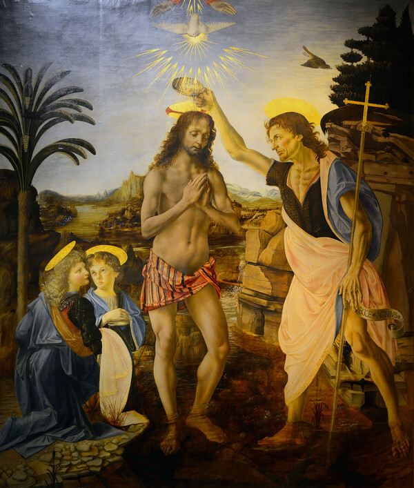                                   안드레아 델 베로키오가 1475년 완성한 ‘그리스도의 세례