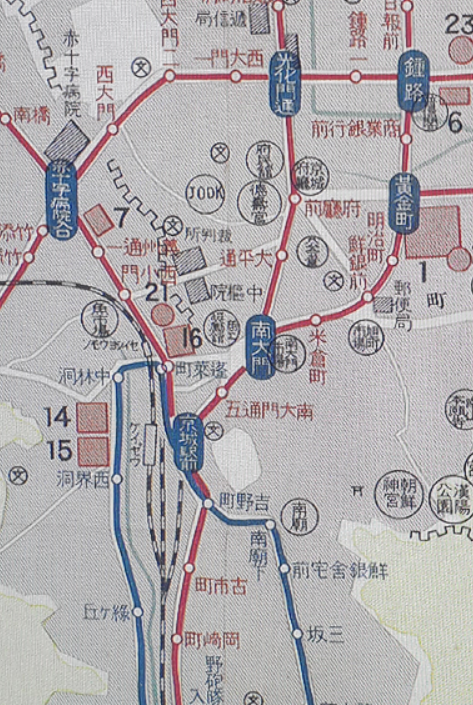 지도2. 출처: '경성전차 급 버스 안내도'에서